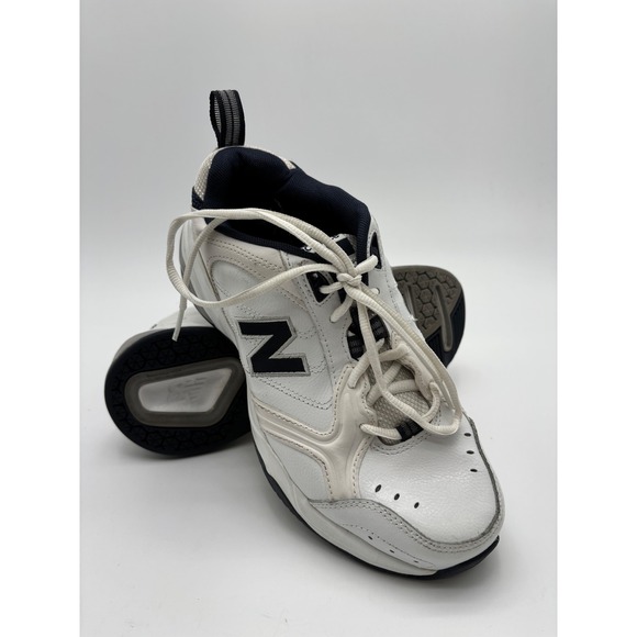 New Balance Other - New Balance 624 White Navy Leather Cross Training Sneakers Mens 7 Womens 8.5